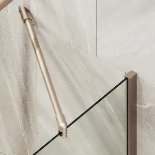 Шторка на ванну MaybahGlass MGV-248-2ш 30см бронза